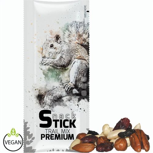 Premium Studentenfutter, ca. 30g, Snack Stick (Art.-Nr. CA370223) - Snack Stick aus weißer Folie oder trans...