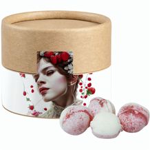 Erdbeer-Joghurt Bonbons, ca. 45g, Biologisch abbaubare Eco Pappdose Mini (individualisierbar) (Art.-Nr. CA377269)