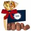 Kakao Trüffel Konfekt, ca. 120g, Goldfolienbeutel mit Werbekarte (individualisierbar) (Art.-Nr. CA420103)
