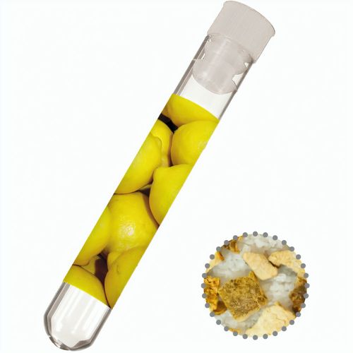 Gewürzmischung Zitronen-Salz, ca. 12g, Reagenzglas (Art.-Nr. CA441070) - Reagenzglas aus Kunststoff. Werbeanbring...