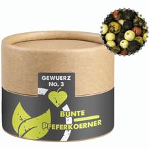 Gewürzmischung bunte Pfefferkörner, ca. 38g, Biologisch abbaubare Eco Pappdose Mini (individualisierbar) (Art.-Nr. CA441502)