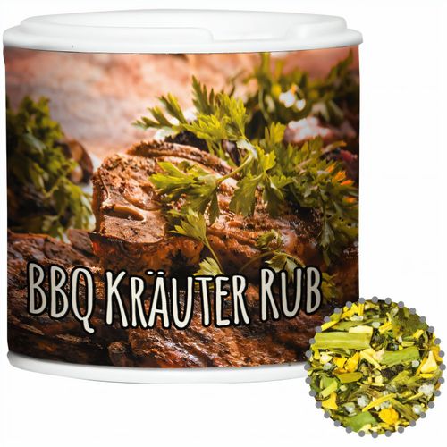 Gewürzmischung BBQ Kräuter Rub, ca. 20g, Gewürzpappstreuer (Art.-Nr. CA444335) - Gewürzpappstreuer. Werbeanbringung al...