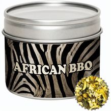 Gewürzmischung African BBQ, ca. 60g, Metalldose mit Sichtfenster (individualisierbar) (Art.-Nr. CA507722)