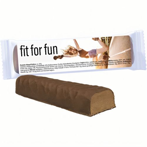 Protein-Riegel Kakao, 50g, Express Flowpack mit Etikett (Art.-Nr. CA536048) - Flowpack aus transparenter Folie....