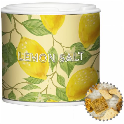 Gewürzmischung Zitronen-Salz, ca. 30g, Gewürzpappstreuer (Art.-Nr. CA539915) - Gewürzpappstreuer. Werbeanbringung al...