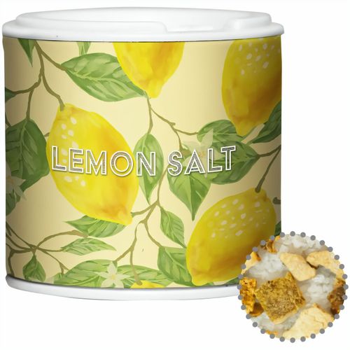 Gewürzmischung Zitronen-Salz, ca. 50g, Gewürzpappstreuer (Art.-Nr. CA539915) - Gewürzpappstreuer. Werbeanbringung al...