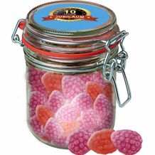 Erdbeer Chili Bonbons, ca. 200g, Bonbonglas Maxi (individualisierbar) (Art.-Nr. CA566380)