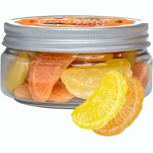 Zitrone und Orangen Bonbons, ca. 70g, Sweet Dose Mini (Art.-Nr. CA579443) - Sweet Dose Mini aus Kunststoff. Werbeanb...