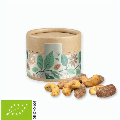 Bio Zimt-Mandel Vanille-Cashew Mix, ca. 40g, Biologisch abbaubare Eco Pappdose Mini (Art.-Nr. CA611301) - Biologisch abbaubare Eco Pappdose Mini...