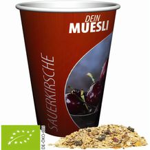 Bio Müsli Sauerkirsche, ca. 50g, Snackbecher Maxi (individualisierbar) (Art.-Nr. CA641966)