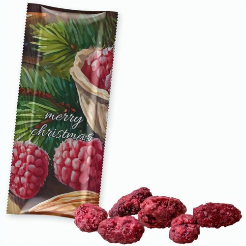 Gebrannte Mandeln Himbeere, ca. 25g, Snack Stick (Art.-Nr. CA661057) - Snack Stick aus weißer Folie oder trans...