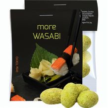 Erdnüsse Wasabi, ca. 10g, Express Midi-Tüte mit Werbereiter (individualisierbar) (Art.-Nr. CA681849)