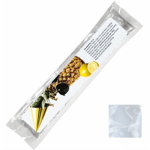 Wassereis Zitrone (weiß), 40 ml, Express Schlauchtüte mit Etikett (Art.-Nr. CA683044) - Schlauchtüte aus transparenter Folie...