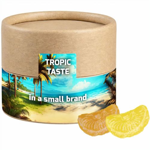 Zitrone und Orangen Bonbons, ca. 45g, Biologisch abbaubare Eco Pappdose Mini (Art.-Nr. CA698214) - Biologisch abbaubare Eco Pappdose Mini...