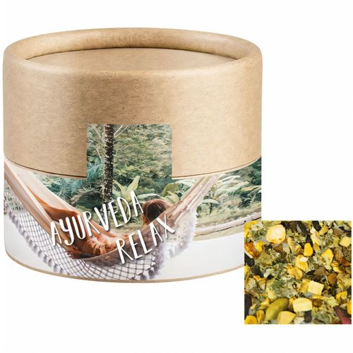 Ayurveda Relax-Tee, ca. 18g, Biologisch abbaubare Eco Pappdose Mini (Art.-Nr. CA784126) - Biologisch abbaubare Eco Pappdose Mini...