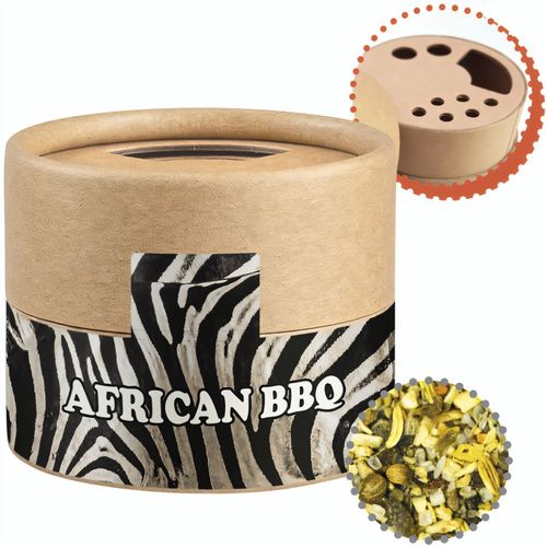 Gewürzmischung African BBQ, ca. 40g, Biologisch abbaubarer Eco Pappstreuer Mini (Art.-Nr. CA812975) - Biologisch abbaubarer Eco Pappstreuer...