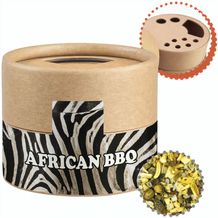 Gewürzmischung African BBQ, ca. 40g, Biologisch abbaubarer Eco Pappstreuer Mini (individualisierbar) (Art.-Nr. CA812975)