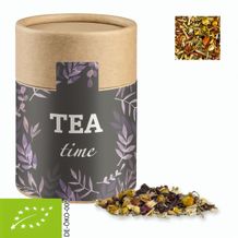 Bio Kräutertee Vierjahreszeiten, ca. 25g, Biologisch abbaubare Eco Pappdose Midi (individualisierbar) (Art.-Nr. CA816755)