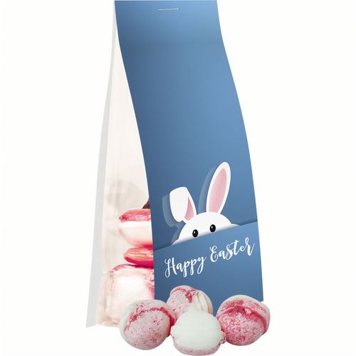 Erdbeer-Joghurt Bonbons, ca. 40g, Express Blockbodenbeutel mit Werbereiter (Art.-Nr. CA877058) - Blockbodenbeutel aus transparenter...