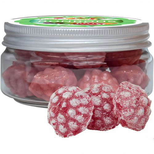 Himbeer Bonbons, ca. 70g, Sweet Dose Mini (Art.-Nr. CA885124) - Sweet Dose Mini aus Kunststoff. Werbeanb...
