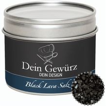 Gewürzmischung Black Lava Salz, ca. 110g, Metalldose mit Sichtfenster (individualisierbar) (Art.-Nr. CA918075)