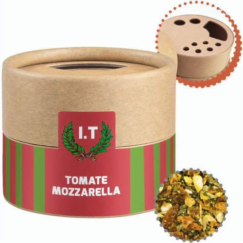 Gewürzmischung Tomate-Mozzarella, ca. 28g, Biologisch abbaubarer Eco Pappstreuer Mini (Art.-Nr. CA966331) - Biologisch abbaubarer Eco Pappstreuer...