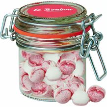 Erdbeer-Joghurt Bonbons, ca. 60g, Bonbonglas Mini (individualisierbar) (Art.-Nr. CA978576)
