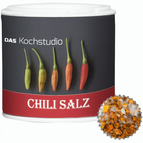 Gewürzmischung Chili-Salz, ca. 25g, Gewürzpappstreuer (Art.-Nr. CA981995) - Gewürzpappstreuer. Werbeanbringung al...