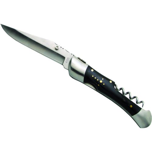 Taschenmesser 'Tradition Nature', Korkenzieher, Staminaholz (Art.-Nr. CA471273) - Klappbares Messer mit Klinge aus rostfre...