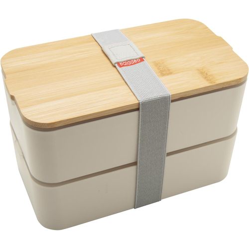 Bento 'Mihara', mit Bambusdeckel (Art.-Nr. CA559864) - Lunchbox mit doppeltem Fach. Zwei...