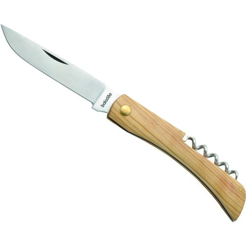 Traditionelles Taschenmesser 'Terroir', Korkenzieher, Olivenholz (Art.-Nr. CA724876) - Klappbares Messer mit Klinge aus rostfre...