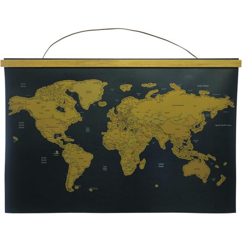 Rubbelkarte 'Marco Polo' (Welt), mit einem Wandaufhängungssystem (Art.-Nr. CA738796) - Weltkarte aus 200g/m2 beschichtetem...