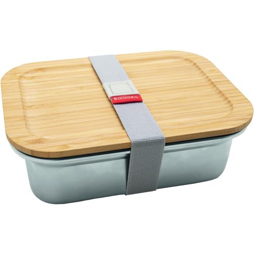 Bento 'Osaka', Mikrowellengeeignetes Edelstahl, mit Bambusdeckel (Art.-Nr. CA906705) - Lunchbox mit einem Fach. Mikrowellengeei...