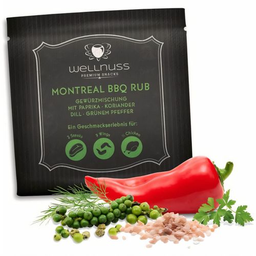 Portionsbeutel Gewürzmischung Montreal BBQ Rub (Art.-Nr. CA285046) - Ab 500 Stück mit Ihrem Design auf de...