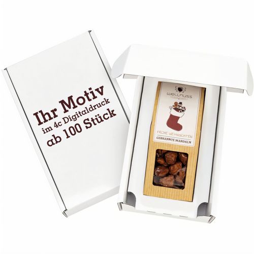 1 Weihnachts-Snack im Geschenkkarton (versandfähig) (Art.-Nr. CA799985) - Ab 100 Stück mit Ihrem Etikett im 4...