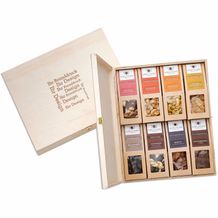 8 Premium Snacks in der Birkenholzbox (Braun) (Art.-Nr. CA869690)
