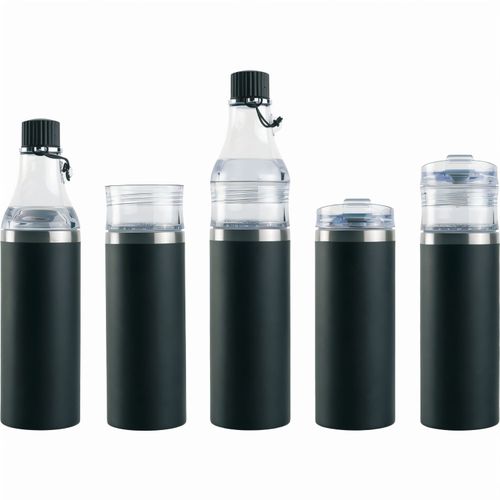 Schwarzwolf outdoor DOMINIKA Infuser-Trinkflasche 0,4 l (Art.-Nr. CA332623) - Multifunktionelle Vakuumflasche aus...