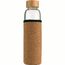 Vanilla Season INDAUR Trinkflasche aus Borosilikatglas mit Schutzhülle (transparent) (Art.-Nr. CA438768)