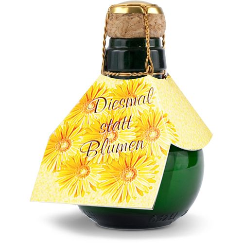 Kleinste Sektflasche der Welt Diesmal statt Blumen, 125 ml (Art.-Nr. CA048092) - Eine Kleinere gibt es nicht: 0,125 l...