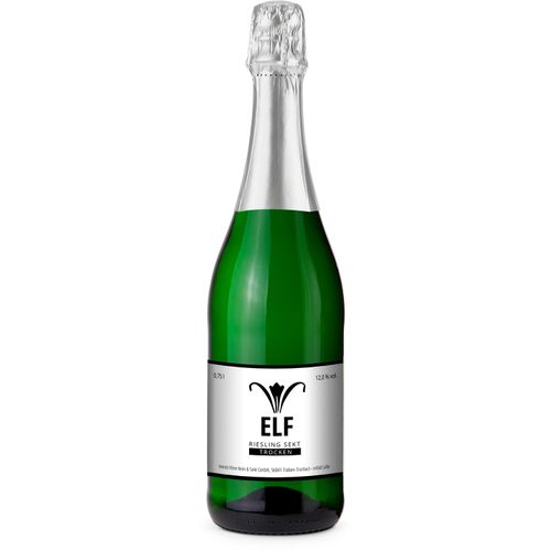Sekt - Riesling - Flasche grün - Kapselfarbe Silber, 0,75 l (Art.-Nr. CA071555) - 0,75 l - Rebsortenreiner Riesling Sekt...