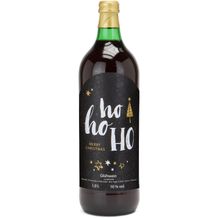 Glühwein - Flasche grün, 1 l - Motiv: HOHOHO (gold) (Art.-Nr. CA143122)