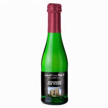 Sekt Cuvée Piccolo - Flasche grün - Kapsel Bordeauxrot, 0,2 l (bordeaux) (Art.-Nr. CA158281)