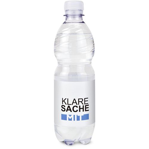 500 ml PromoWater - Mineralwasser - Folien-Etikett (Art.-Nr. CA184103) - Getreu dem Motto Ein Klassiker kommt...