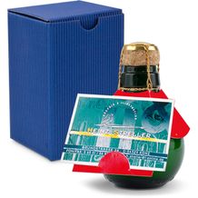 Origineller Sekt Visitenkarteneinschub - Karton Blau, 125 ml (blau) (Art.-Nr. CA309552)