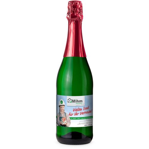 Sekt Cuvée - Flasche grün - Kapselfarbe Rot, 0,75 l (Art.-Nr. CA443578) - 0,75 l - in grüner Flasche, trockene...