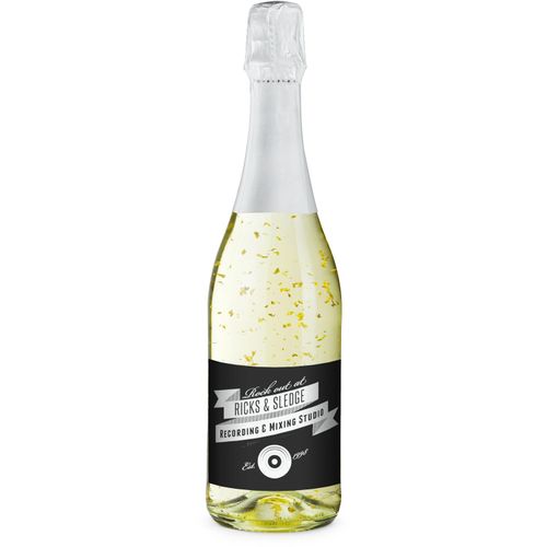 Golden Flakes - Flasche klar - Kapsel weiß, 0,75 l (Art.-Nr. CA447440) - 0,75 l - Aromatisiertes, schaumweinhalti...