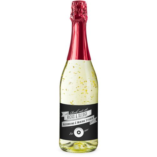 Golden Flakes - Flasche klar - Kapsel rot, 0,75 l (Art.-Nr. CA507169) - 0,75 l - Aromatisiertes, schaumweinhalti...