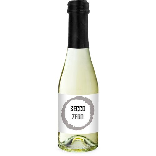 Secco ZERO, alkoholfrei - Flasche klar - Kapsel schwarz, 0,2 l (Art.-Nr. CA517653) - 0,2 l - trocken, spritzig erfrischend...