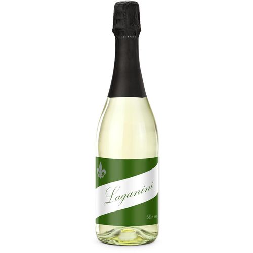 Sekt Cuvée - Flasche klar - Kapselfarbe Schwarz, 0,75 l (Art.-Nr. CA564078) - 0,75 l - in klarer Flasche, trockenes...