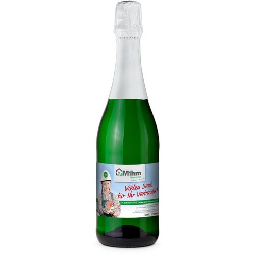 Sekt Cuvée - Flasche grün - Kapselfarbe Weiß, 0,75 l (Art.-Nr. CA574757) - 0,75 l - in grüner Flasche, trockene...